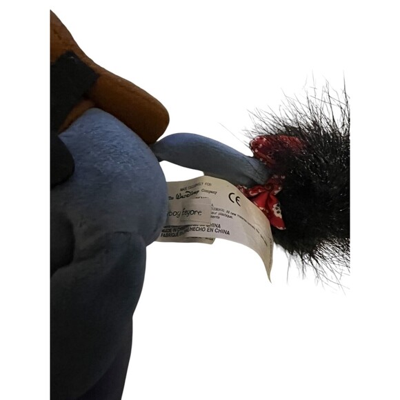 Disney Store Winnie the Pooh Cowboy Eeyore Bean Bag Plush Toy 9" With Tags - Picture 7 of 8